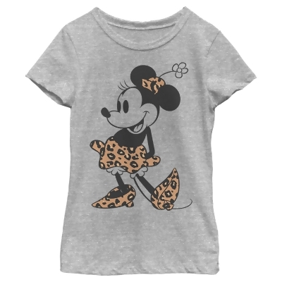 Girl's Minnie Mouse Leopard Outfit Graphic T-Shirt 