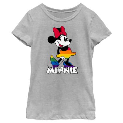 Girl's Minnie Mouse Rainbow Outfit Graphic T-Shirt 