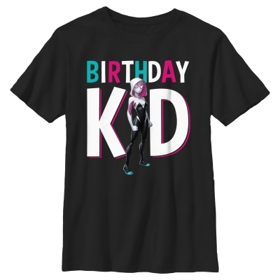 Boy's Marvel Birthday Kid Ghost-Spider Graphic T-Shirt 