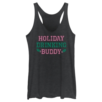 Women's Lost Gods Distressed Holiday Drinking Buddy Racerback Tank Top 