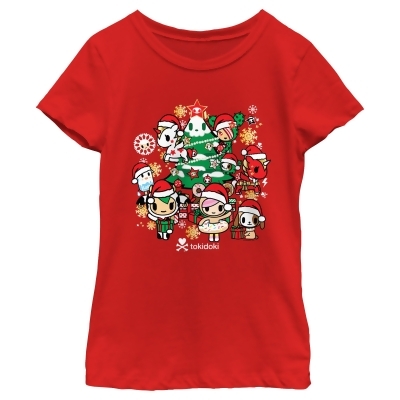 Girl's Tokidoki Christmas Group Graphic T-Shirt 