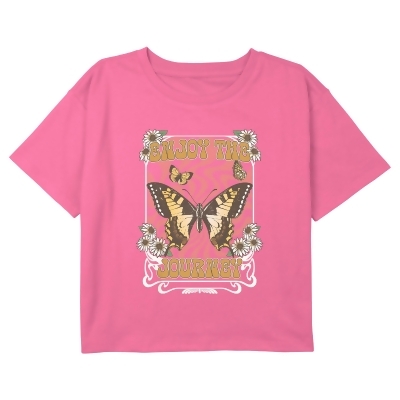 Girl's Lost Gods Enjoy the Journey Butterfly Graphic T-Shirt 