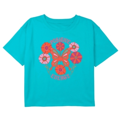Girl's Lost Gods Positive Energy Butterfly Logo Graphic T-Shirt 