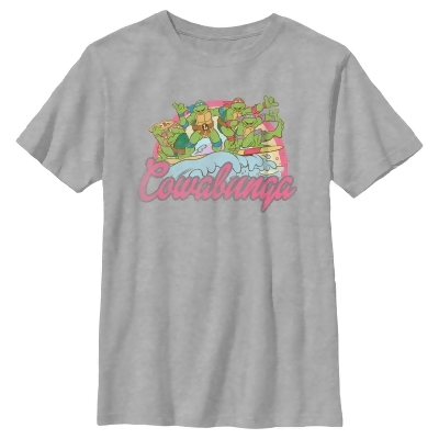 Boy's Teenage Mutant Ninja Turtles Distressed Pink Cowabunga Graphic T-Shirt 