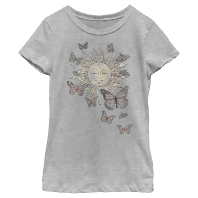 Girl's Lost Gods Monarch Butterfly Sun Graphic T-Shirt 