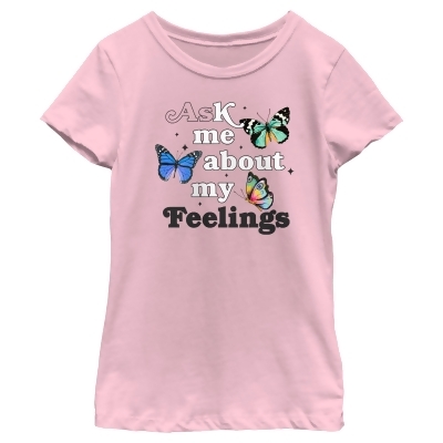 Girl's Lost Gods My Feelings Butterflies Graphic T-Shirt 
