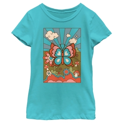Girl's Lost Gods Retro Butterfly Tarot Graphic T-Shirt 