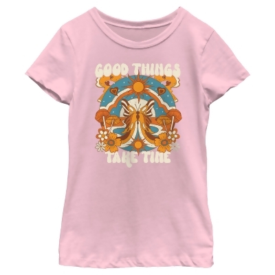 Girl's Lost Gods Good Things Take Time Butterfly Graphic T-Shirt 