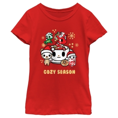 Girl's Tokidoki Christmas Cozy Season Graphic T-Shirt 