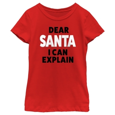 Girl's Lost Gods Dear Santa I Can Explain Graphic T-Shirt 