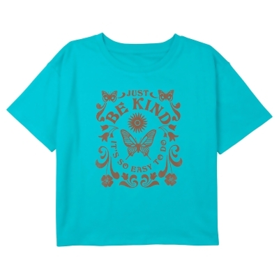 Girl's Lost Gods Just Be Kind Butterfly Graphic T-Shirt 