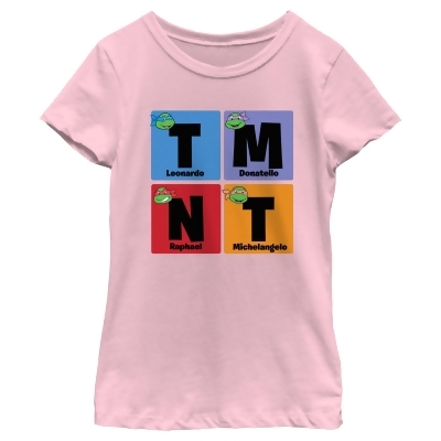 Girl's Teenage Mutant Ninja Turtles Colorful Turtle Elements Graphic T-Shirt 
