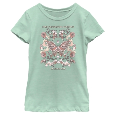 Girl's Lost Gods Positive Day Butterfly Graphic T-Shirt 