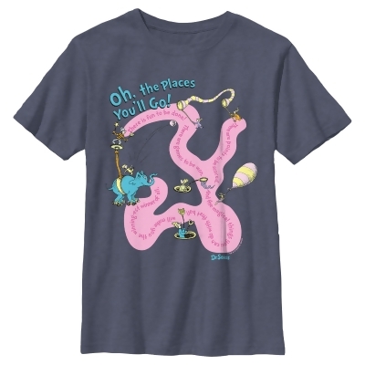 Boy's Dr. Seuss Oh the Places You'll Go Quotes Graphic T-Shirt 