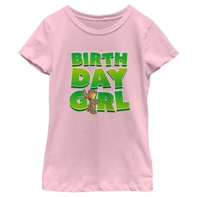 Girl's Guardians of the Galaxy Birthday Girl Dancing Groot Graphic T-Shirt 