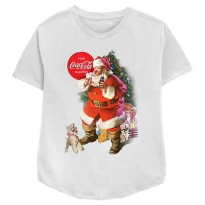 Women's Coca Cola Christmas Drink in Bottles Logo Graphic T-Shirt 