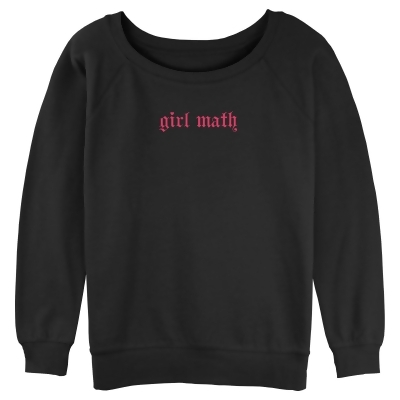 Junior's Lost Gods Girl Math Old English Pullover Sweatshirt 