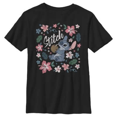 Boy's Lilo & Stitch Flowers and a Coconut Graphic T-Shirt 
