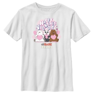 Boy's We Bare Bears Happy Valentine's Day Hearts Graphic T-Shirt 