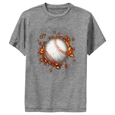 Boy's Lost Gods Flaming Baseball Performance T-Shirt 