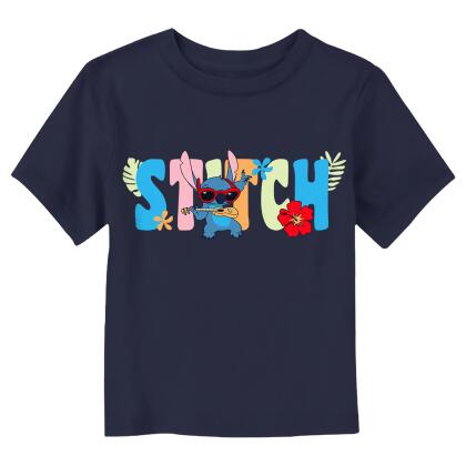 Toddler's Lilo & Stitch Colorful Tropic Ukulele Stitch Graphic T-Shirt