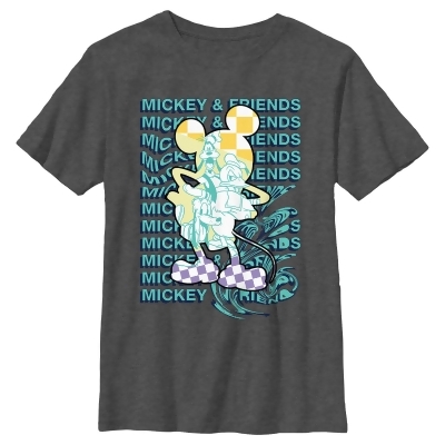 Boy's Mickey & Friends Warped Silhouette Graphic T-Shirt 