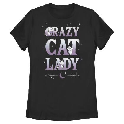 Women's Aristocats Crazy Cat Lady Graphic T-Shirt 