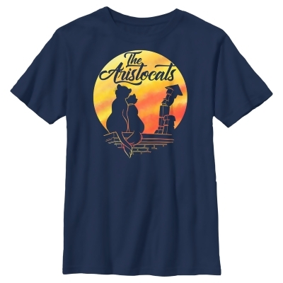 Boy's Aristocats Duchess and O'Malley Silhouette Graphic T-Shirt 