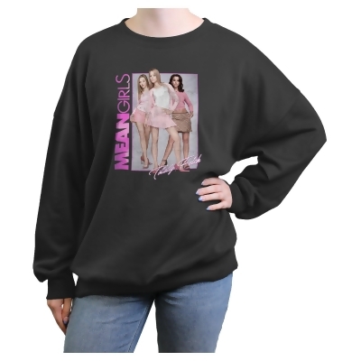 Junior's Mean Girls The Plastics Totally Fetch Distressed Pullover Sweatshirt 