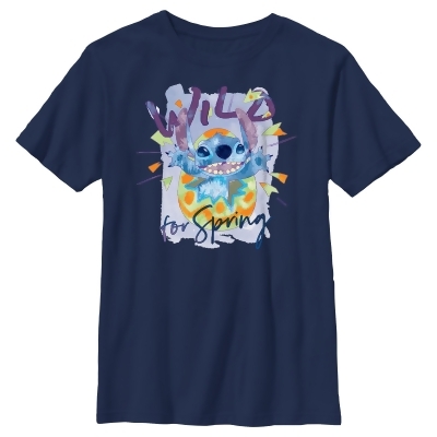 Boy's Lilo & Stitch Easter Stitch Wild for Spring Egg Graphic T-Shirt 