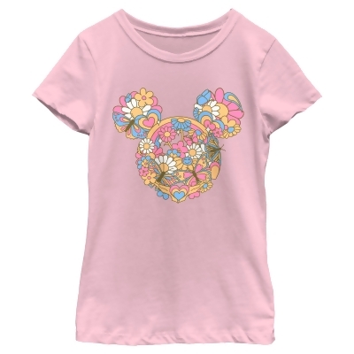 Girl's Mickey & Friends Flowers and Butterflies Ears Graphic T-Shirt 