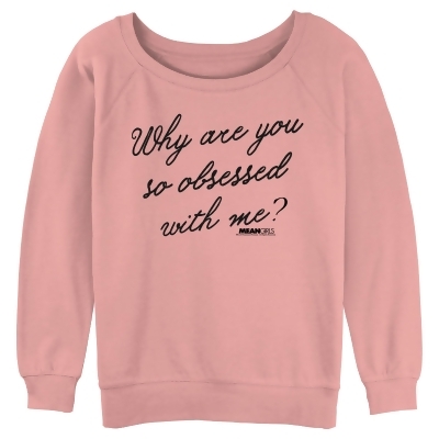 Junior's Mean Girls Why Are You So Obsessed With Me Quote Black Pullover Sweatshirt 