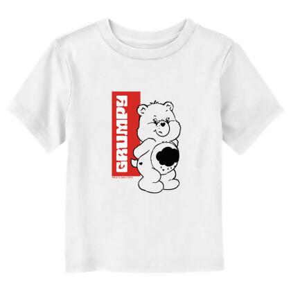 Toddler's Care Bears Grumpy Bear Name Tag Graphic T-Shirt