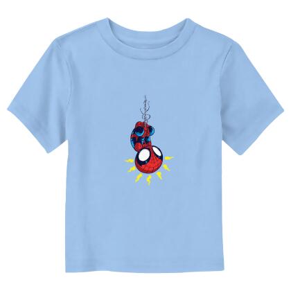 Toddler's Marvel Chibi Spider-Man Hanging Upside Down Graphic T-Shirt