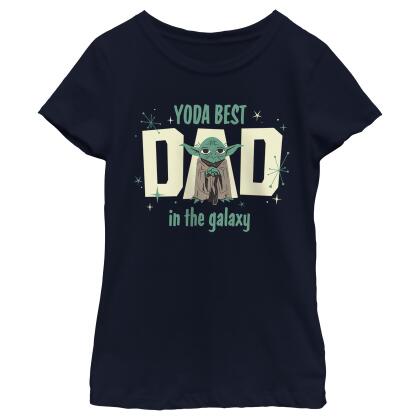 Girl's Star Wars Yoda Best Dad in the Galaxy Graphic T-Shirt 