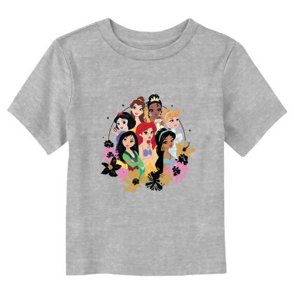 Toddler's Disney Princess Princesses Floral Circle Graphic T-Shirt 