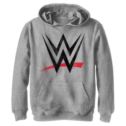 Boy's WWE Classic Black Logo Pullover Hoodie 
