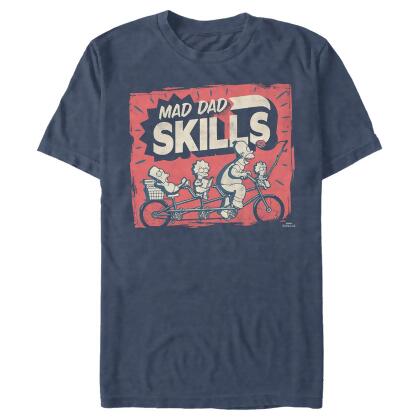 Men's The Simpsons Father's Day Mad Dad Skills Graphic T-Shirt