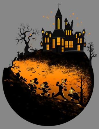 Boy's Mickey & Friends Walking Towards Haunted Mansion Performance T-Shirt alternate image