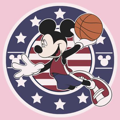 Girl's Mickey & Friends Mickey Mouse Basketball Dunk Graphic T-Shirt alternate image