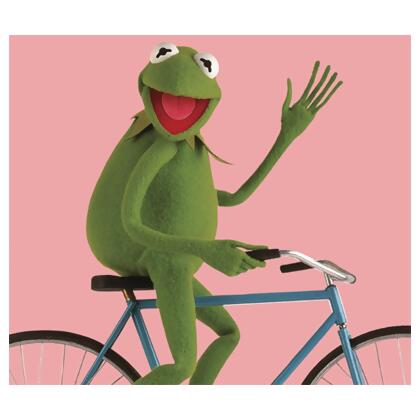 Boy's The Muppets Kermit Bike Wave Graphic T-Shirt alternate image