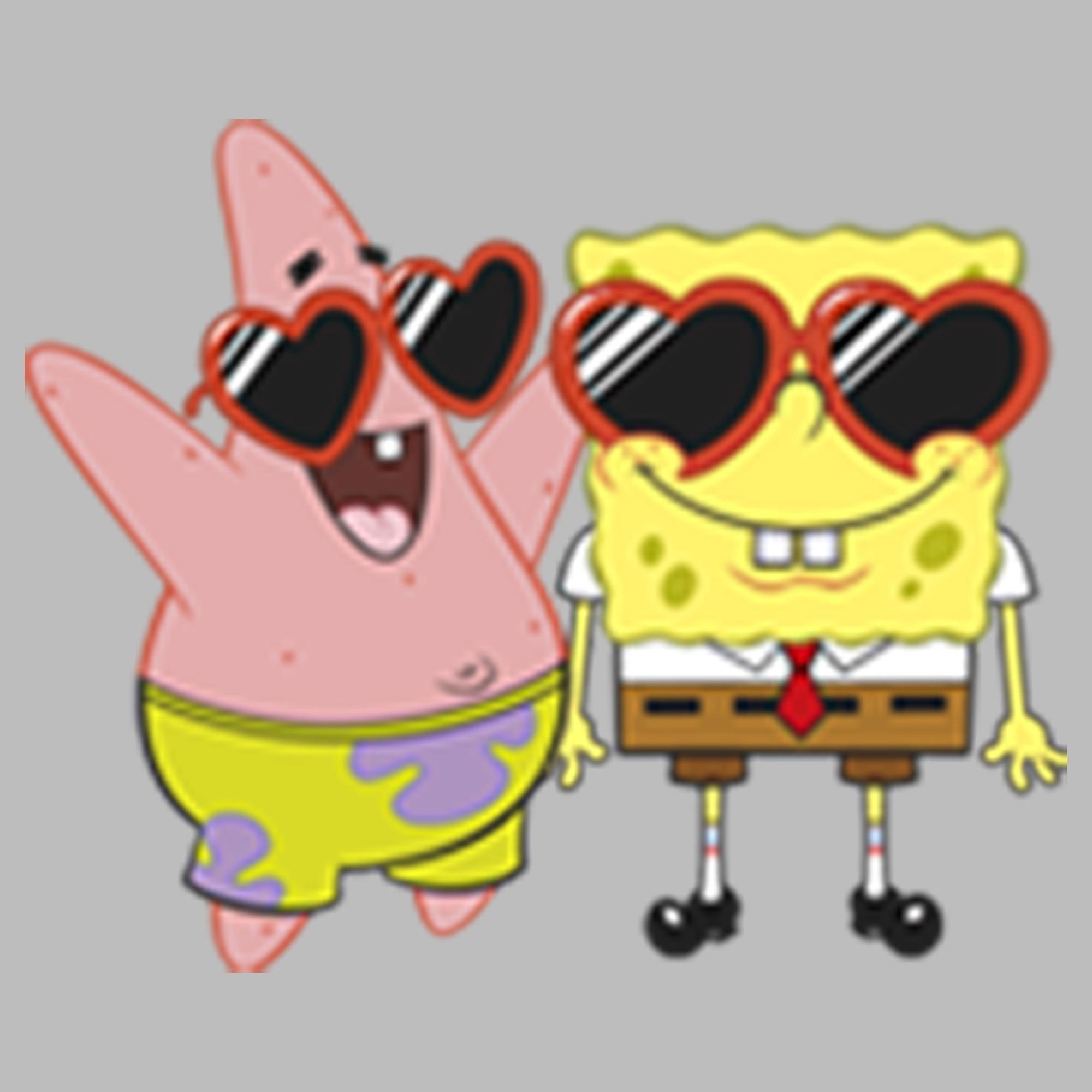 Girl's SpongeBob SquarePants Small Patrick in Heart-Shaped Sunglasses Graphic T-Shirt alternate image