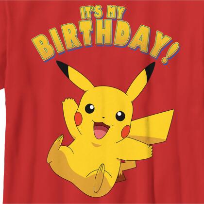 Boy's Pokemon Pikachu It's My Birthday Graphic T-Shirt alternate image