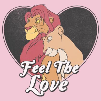 Girl's Lion King Simba and Nala Feel The Love Graphic T-Shirt alternate image