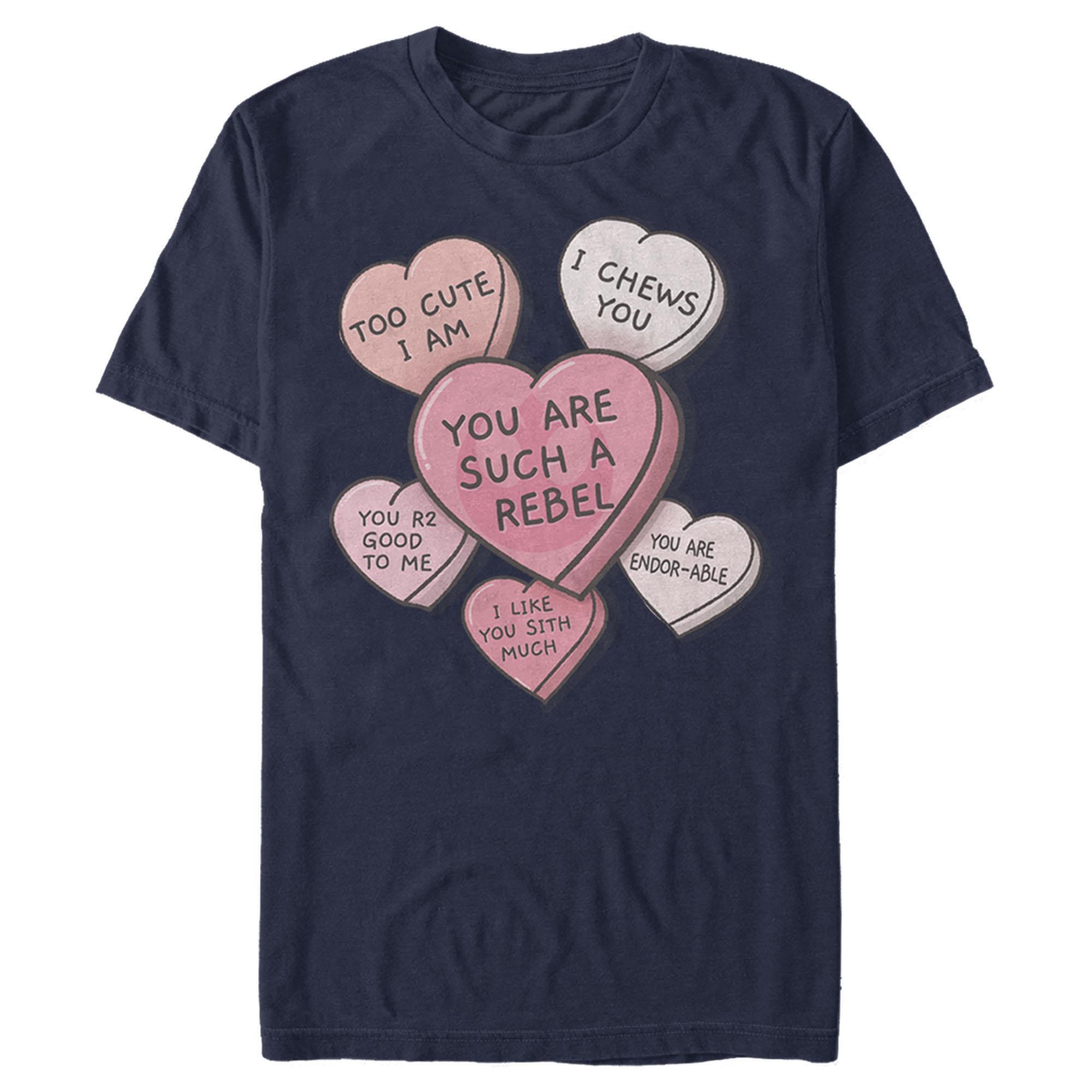 Men's Star Wars Valentine Galactic Candy Hearts Graphic T-Shirt alternate image