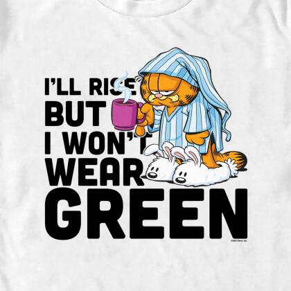 Men's Garfield St. Patrick's Day I'll Rise But I Won't Wear Green Graphic T-Shirt alternate image