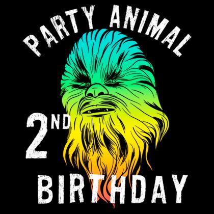 Toddler's Star Wars Chewbacca Party Animal 2nd Birthday Graphic T-Shirt alternate image