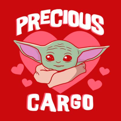 Boy's Star Wars: The Mandalorian Valentine's Day The Child Precious Cargo Graphic T-Shirt alternate image