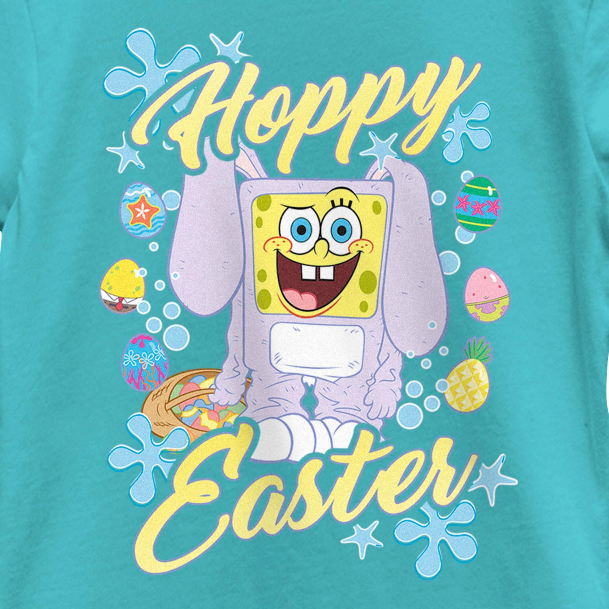 Girl's SpongeBob SquarePants Colorful Hoppy Easter Graphic T-Shirt alternate image