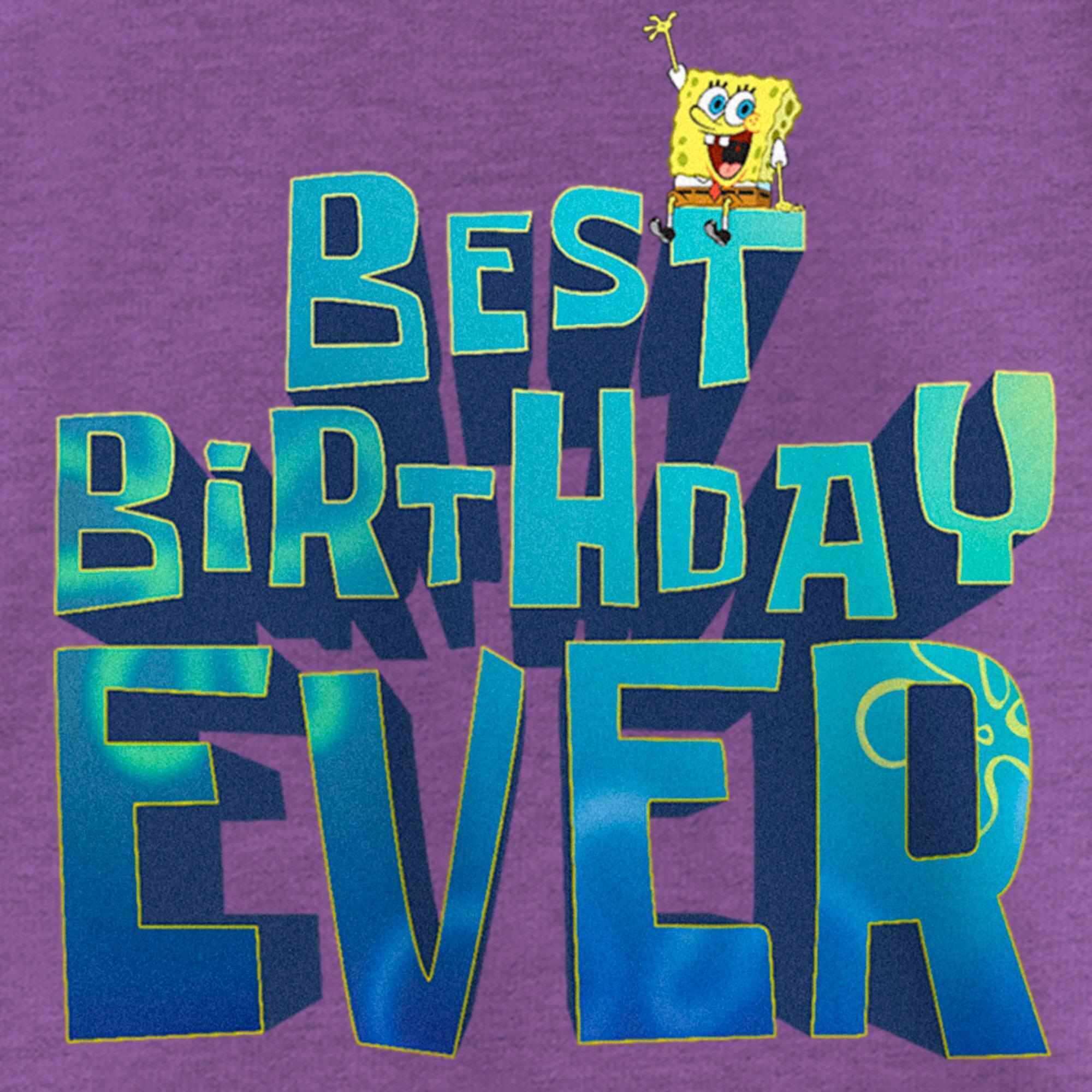 Girl's SpongeBob SquarePants Best Birthday Ever Graphic T-Shirt alternate image